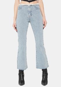 Rock Goddess Frayed Jeans sold by Dolls Kill