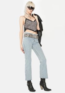 Rock Goddess Frayed Jeans sold by Dolls Kill