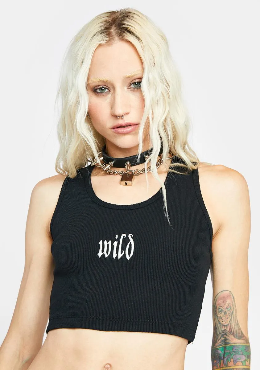 Word Crop Tank Top sold by Dolls Kill