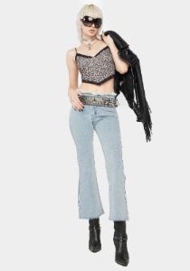 Rock Goddess Frayed Jeans sold by Dolls Kill