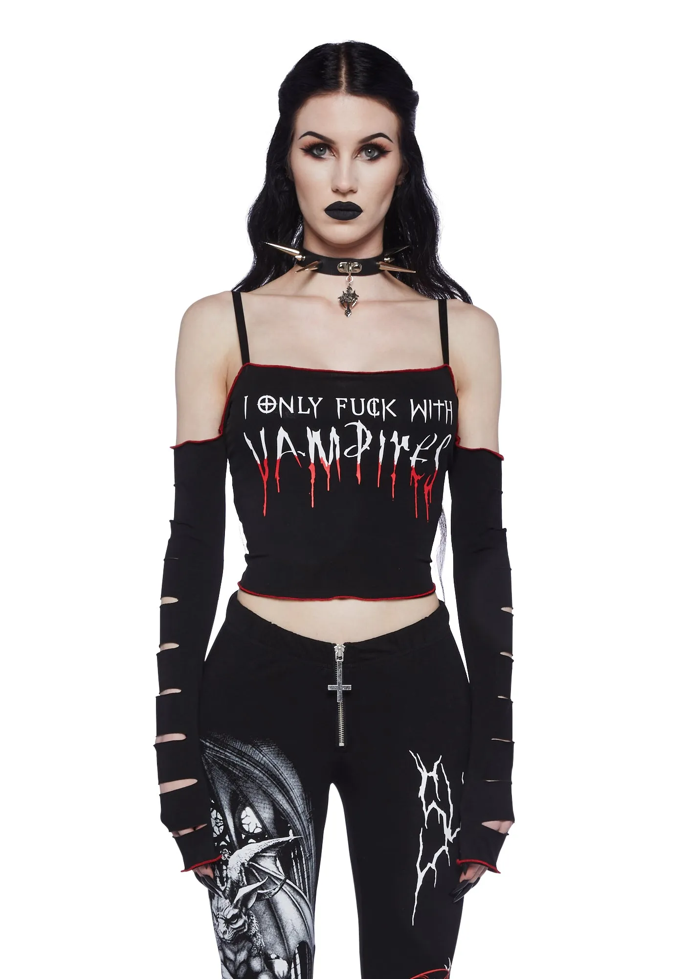 Warning Flags Graphic Tank sold by Dolls Kill