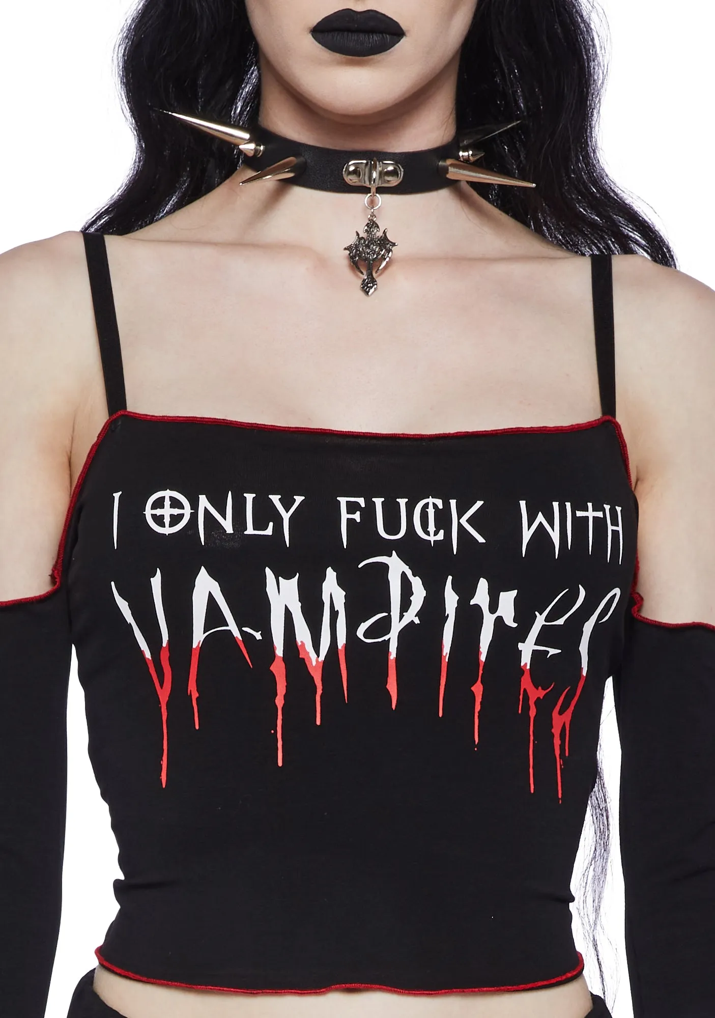 Warning Flags Graphic Tank sold by Dolls Kill product image thumbnail 5