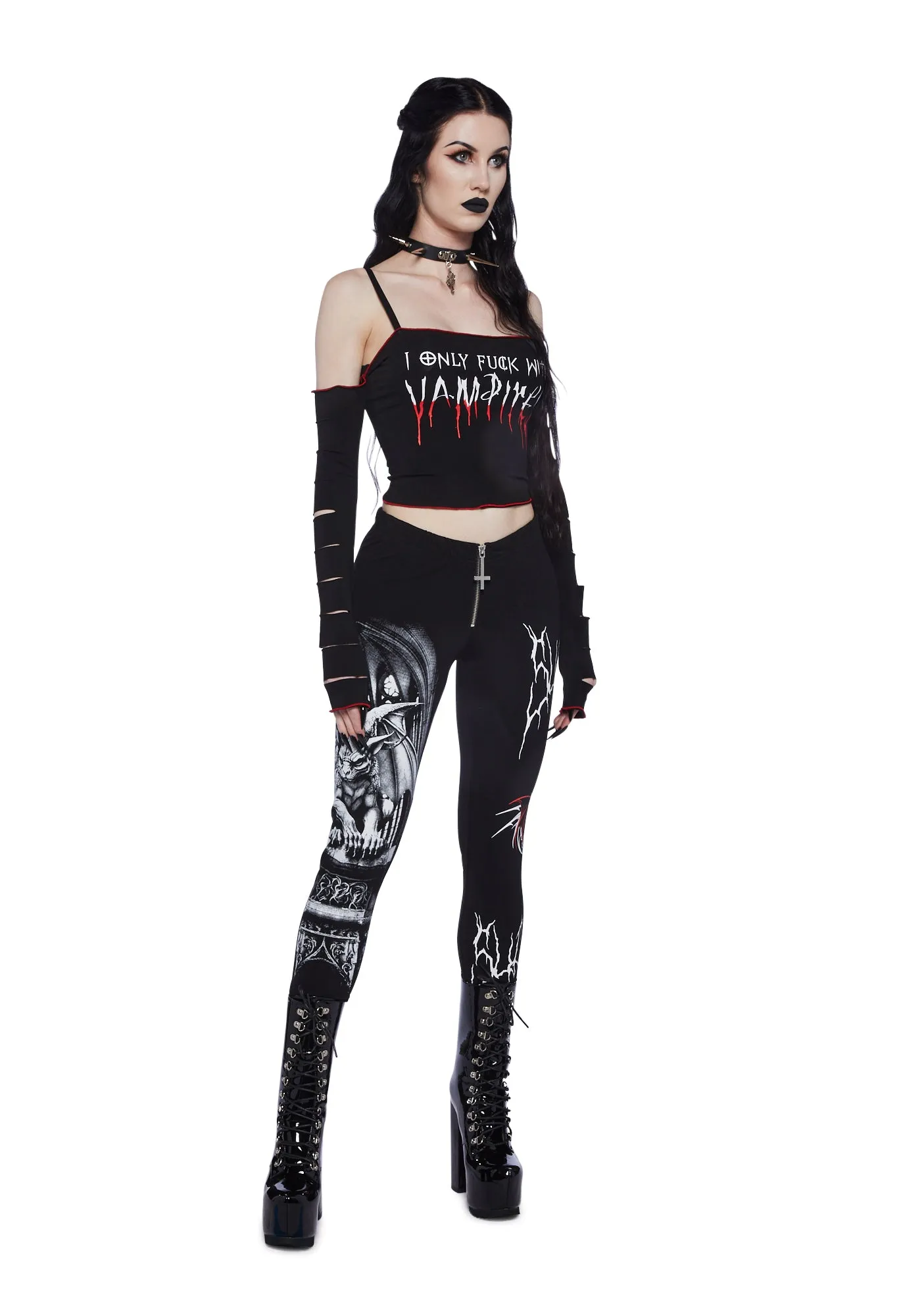 Warning Flags Graphic Tank sold by Dolls Kill product image thumbnail 2