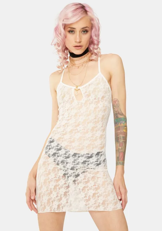 EMZZZ Floral Lace Gemstone Chemise sold by Dolls Kill