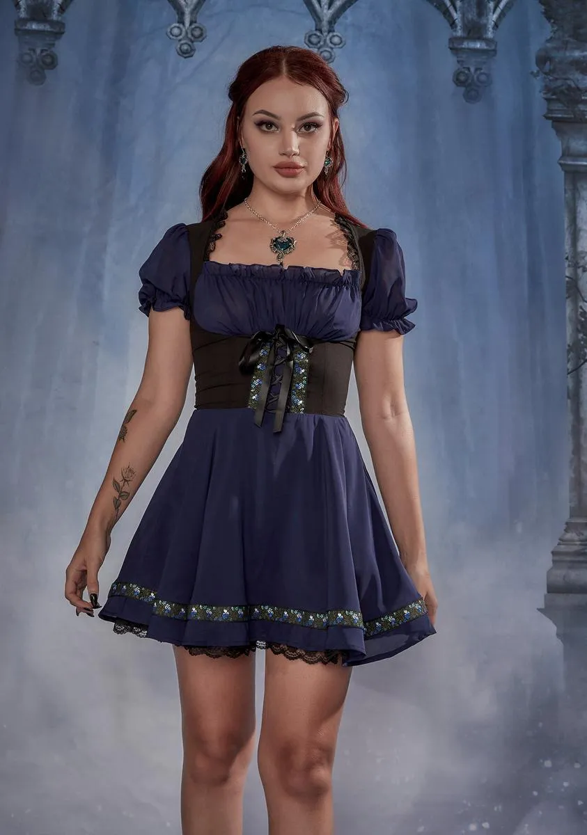 Spell A Song Underbust Mini Dress sold by Dolls Kill
