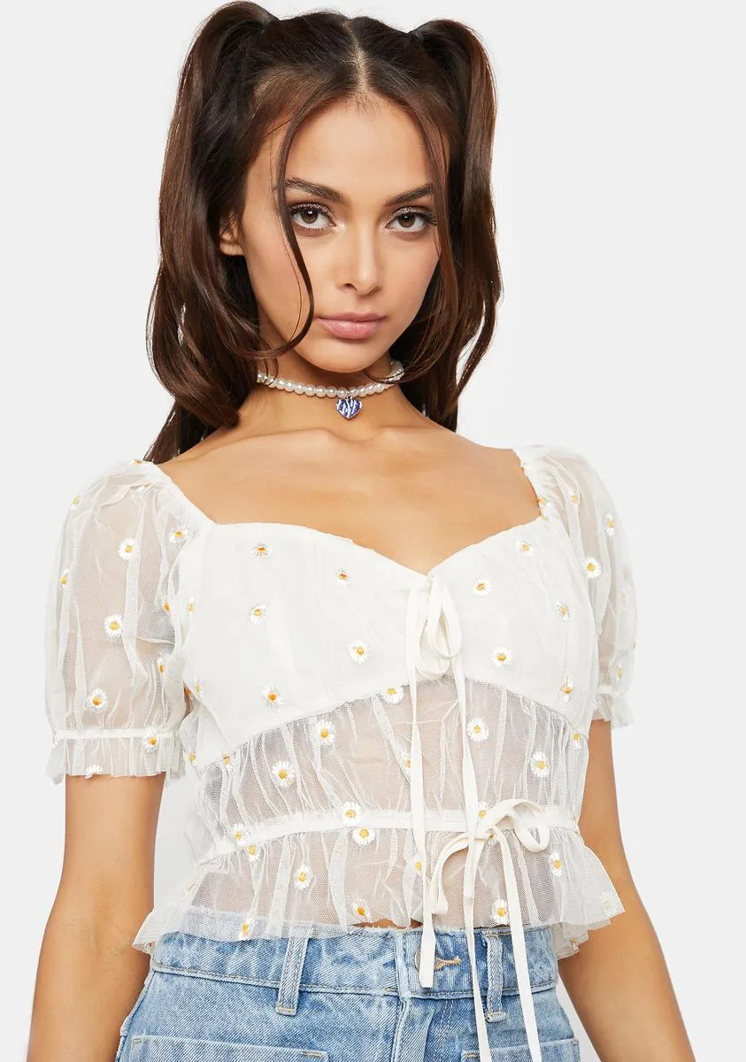 Locally Grown Sheer Crop Top sold by Dolls Kill