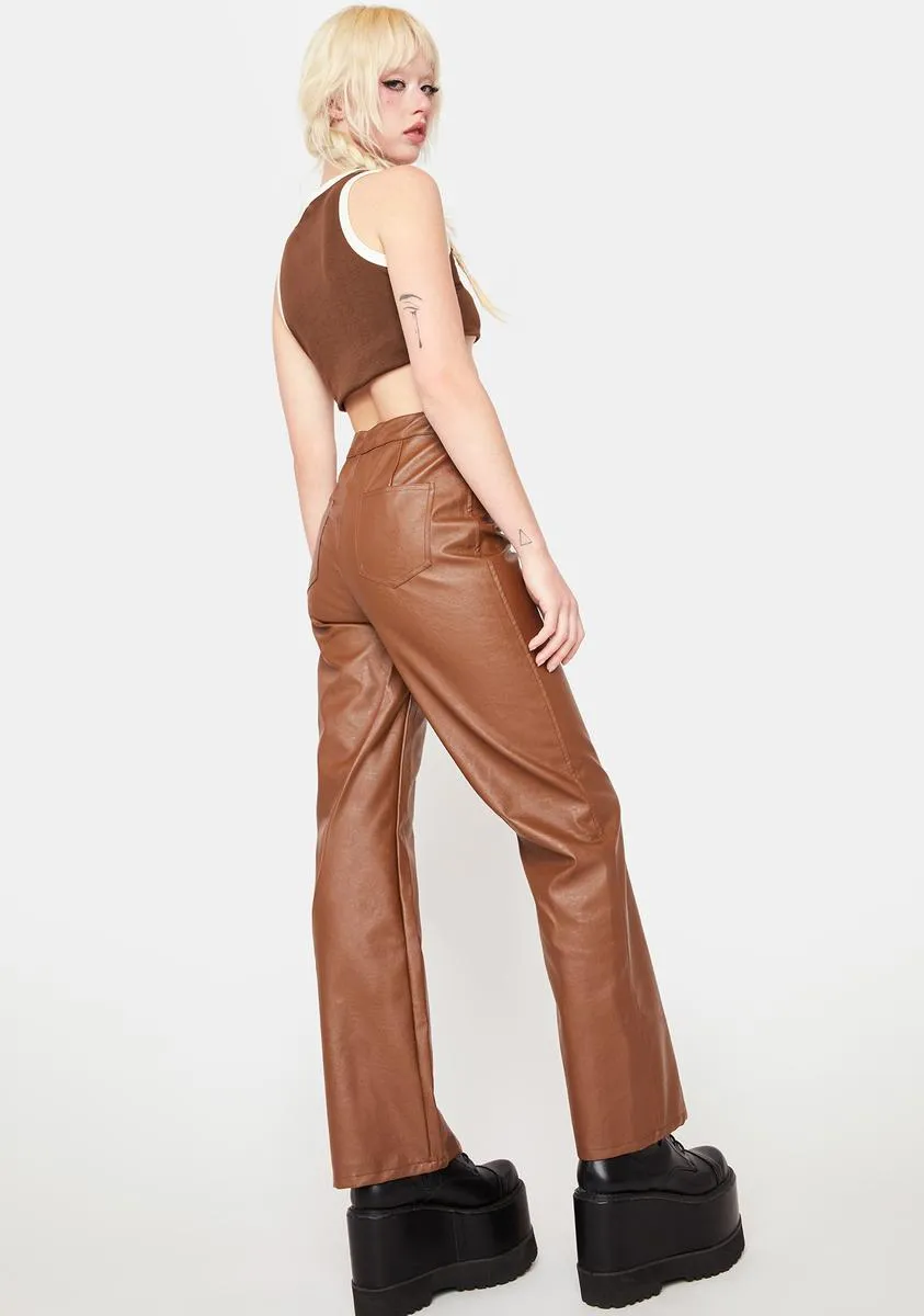 Camel Cut Out Pants sold by Dolls Kill product image thumbnail 4