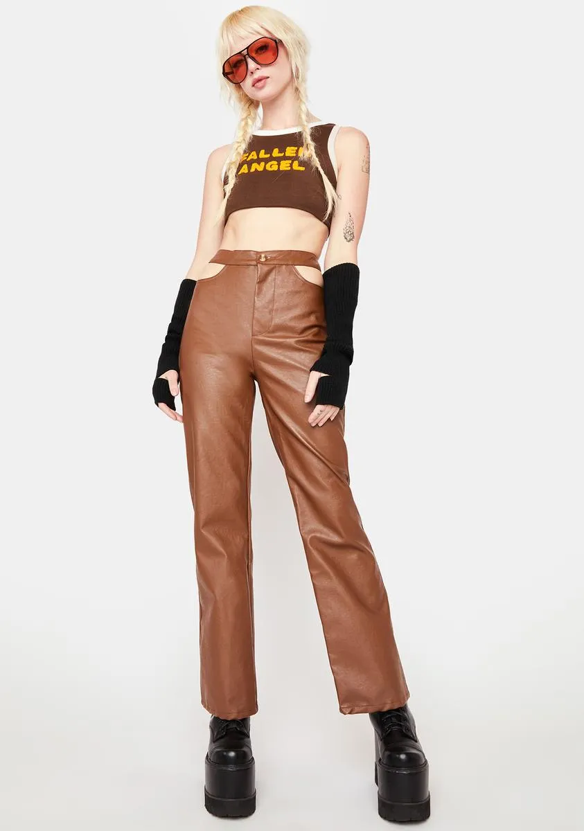 Camel Cut Out Pants sold by Dolls Kill product image thumbnail 2