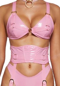 Watch Me Shine Lingerie Set - Pink sold by Dolls Kill