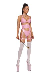 Watch Me Shine Lingerie Set - Pink sold by Dolls Kill