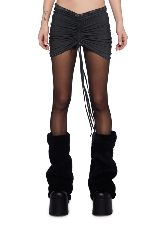 Pitch Washed V-Cut Skirt sold by Dolls Kill