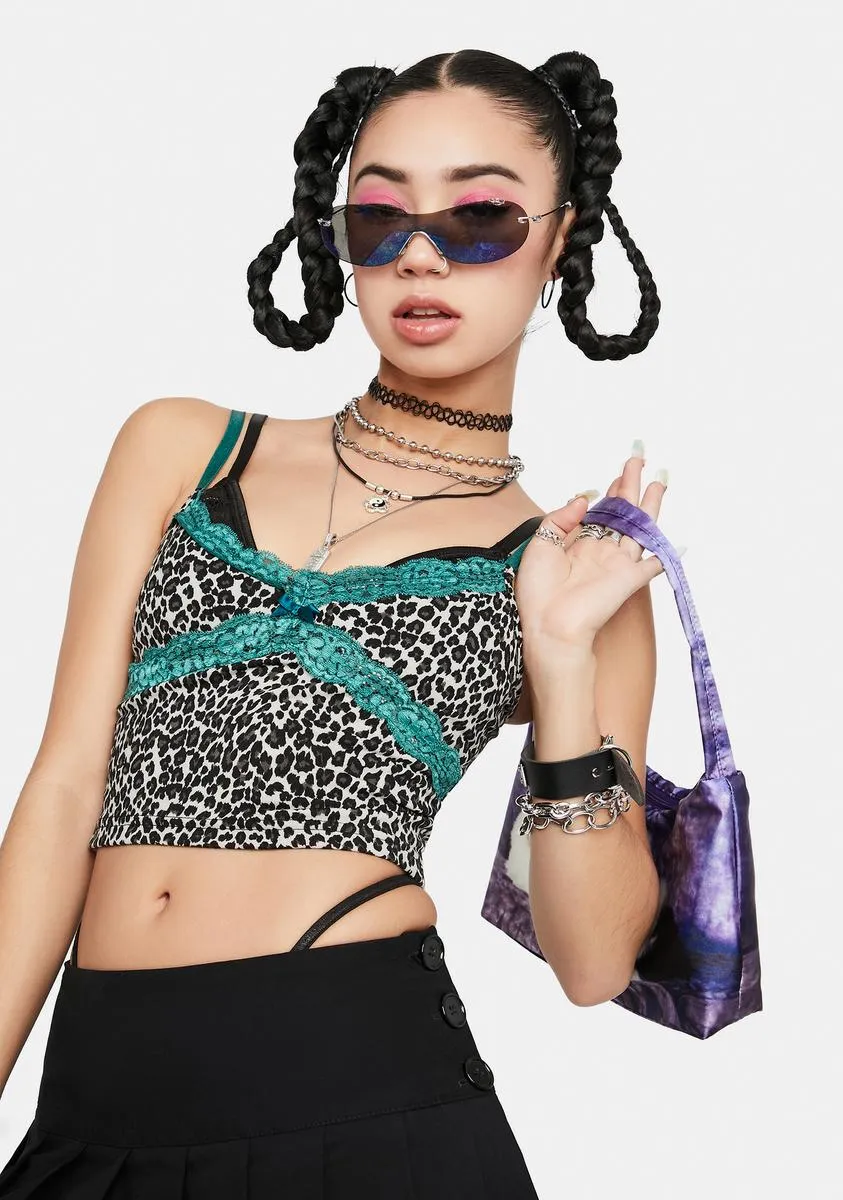 Cropped Lace Trim Tank Top sold by Dolls Kill product image thumbnail 2