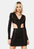 Fair Share Contrast Stitch Skirt Set sold by Dolls Kill