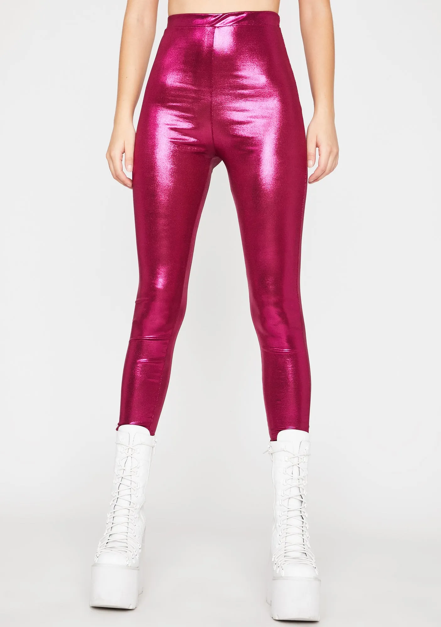 Disco Dimension Metallic Leggings sold by Dolls Kill