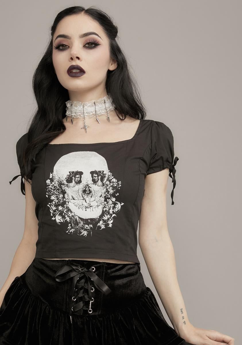 Death Grows Graphic Baby Tee sold by Dolls Kill