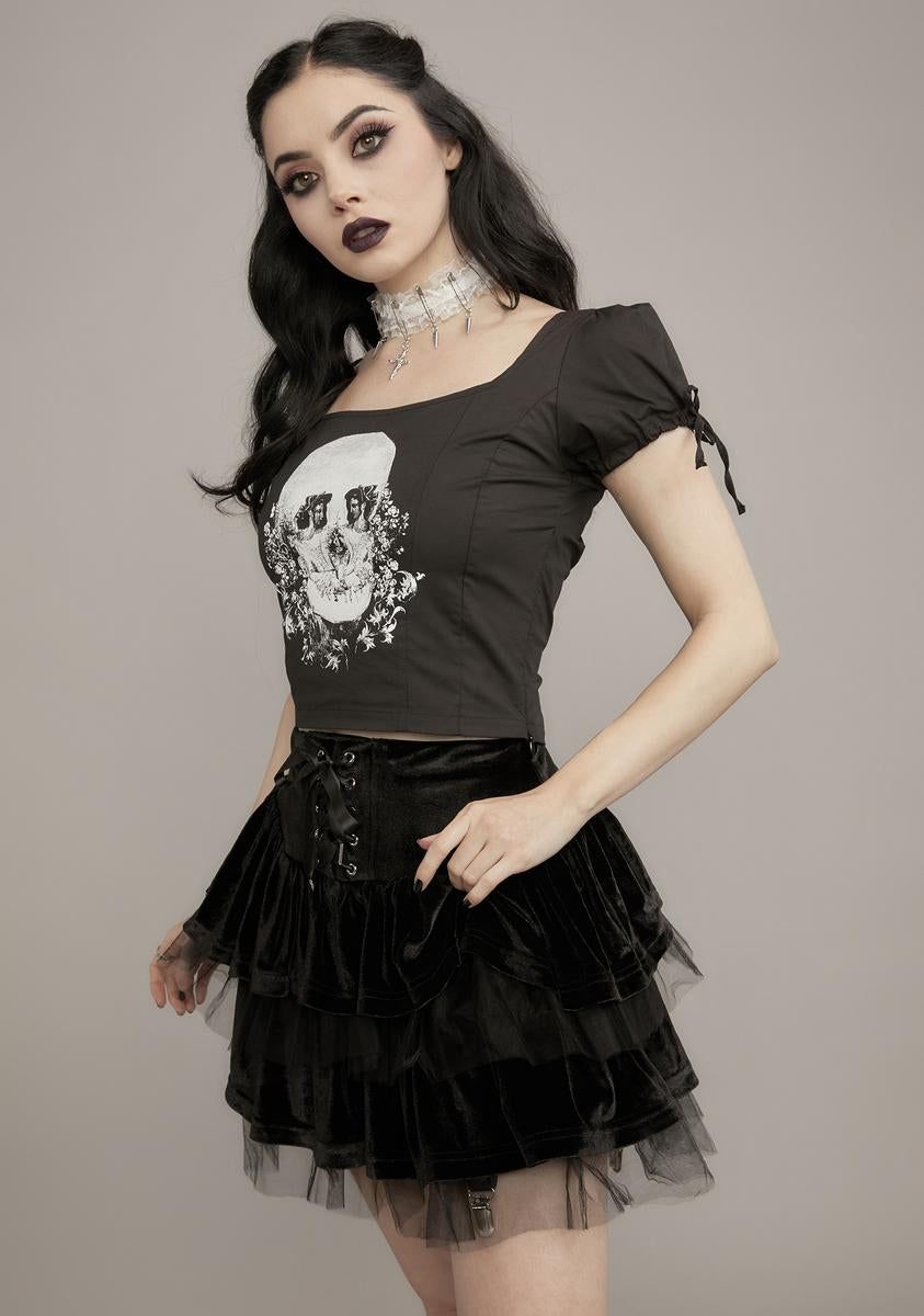 Death Grows Graphic Baby Tee sold by Dolls Kill product image thumbnail 2