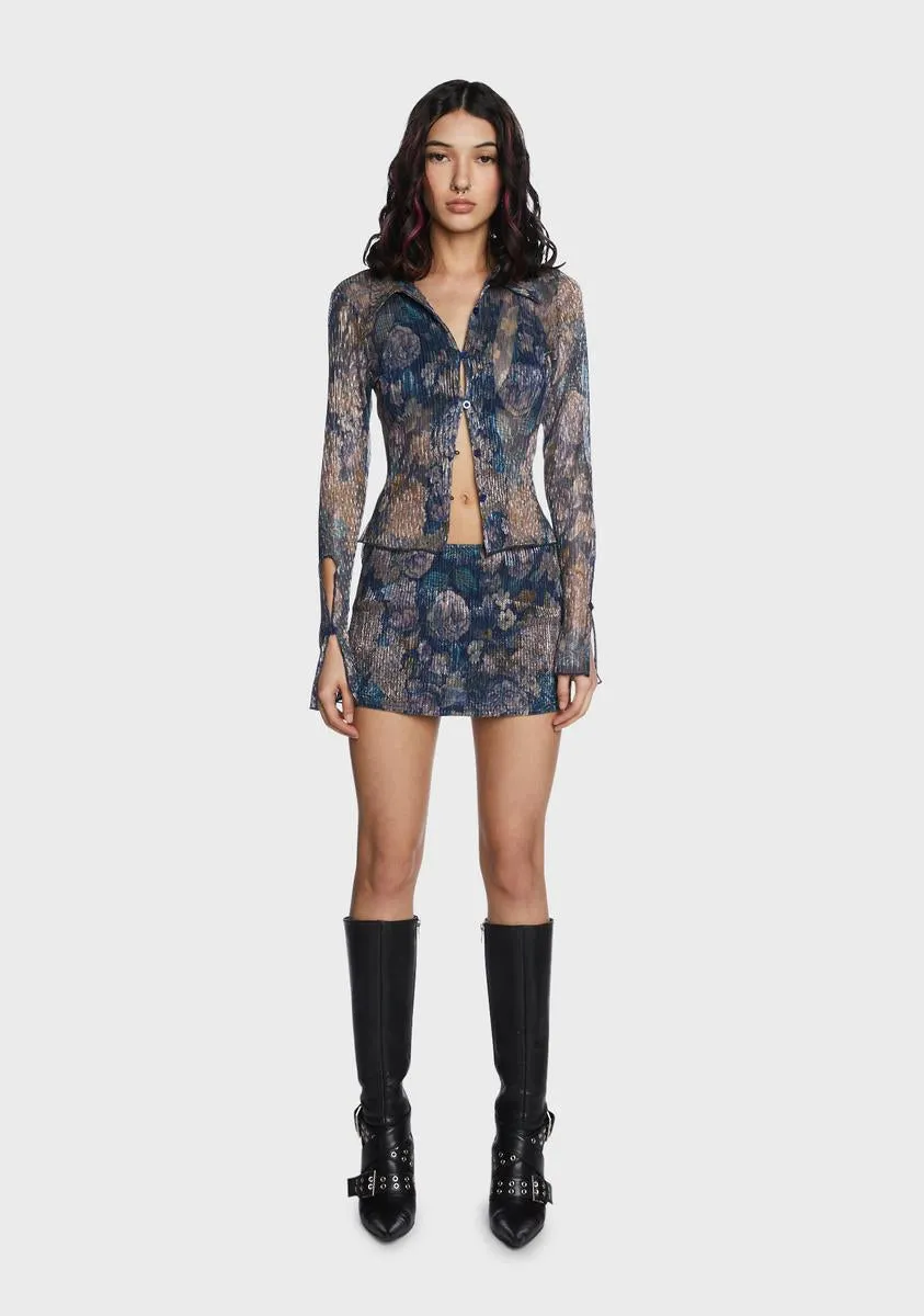 Royal Work Of Art Skirt Set sold by Dolls Kill