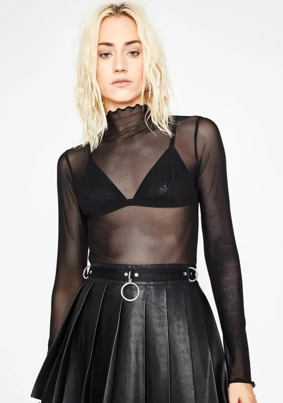 Sure Of Myself Mesh Top sold by Dolls Kill