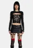 Deviant Curfew Cut-Out Top sold by Dolls Kill