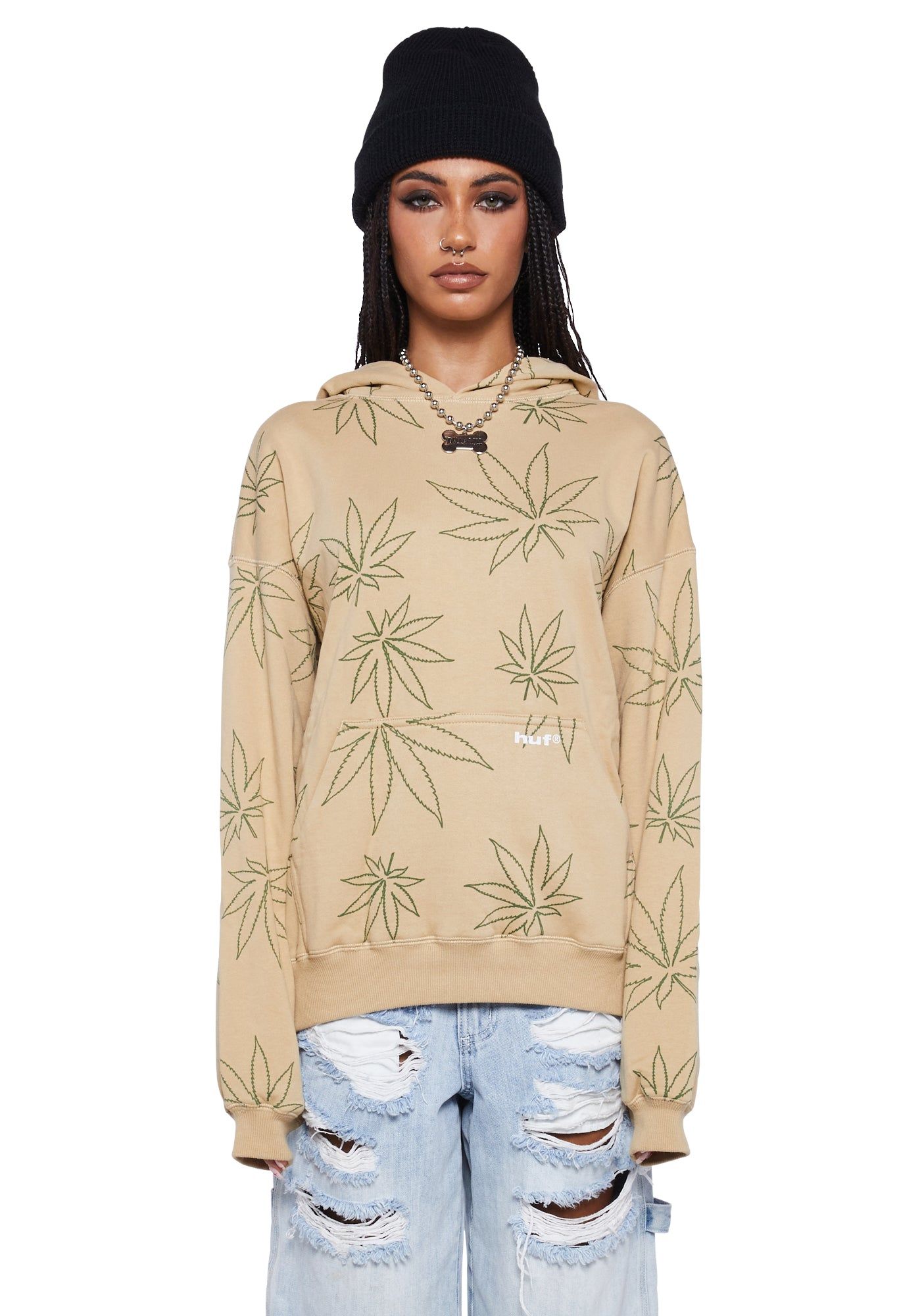 Plantlife Fleece Hoodie sold by Dolls Kill