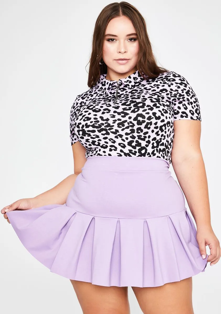 Plus Lavender Wicked Scholar Pleated Skirt sold by Dolls Kill product image thumbnail 2