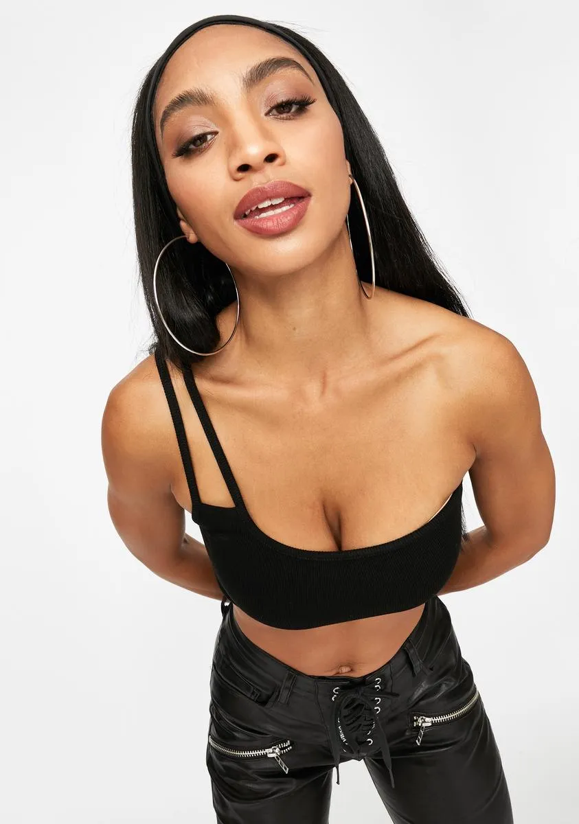 State Of Mind One Shoulder Crop Tank sold by Dolls Kill