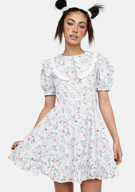 Mary Elizabeth Rose Print Dress sold by Dolls Kill