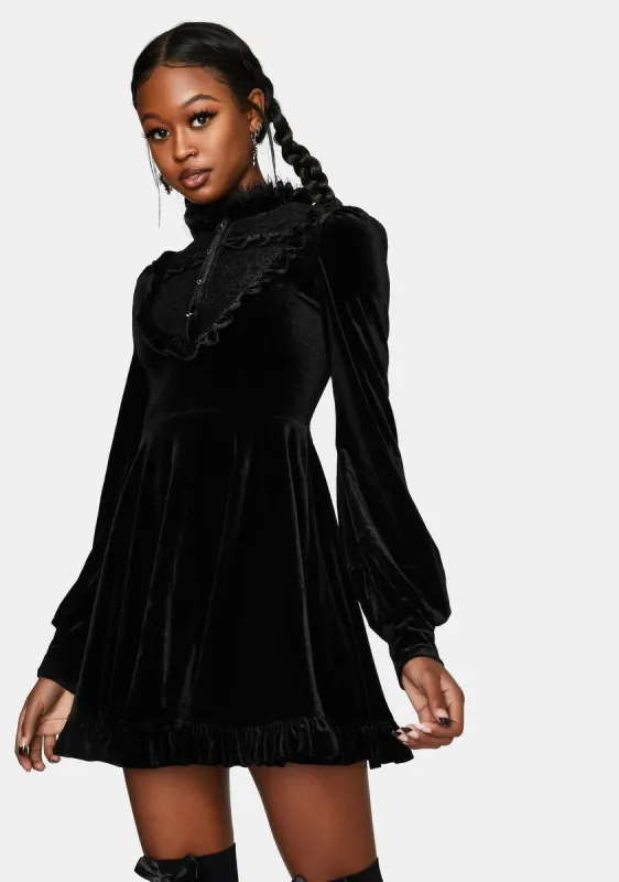 College Lace Patchwork Dress sold by Dolls Kill