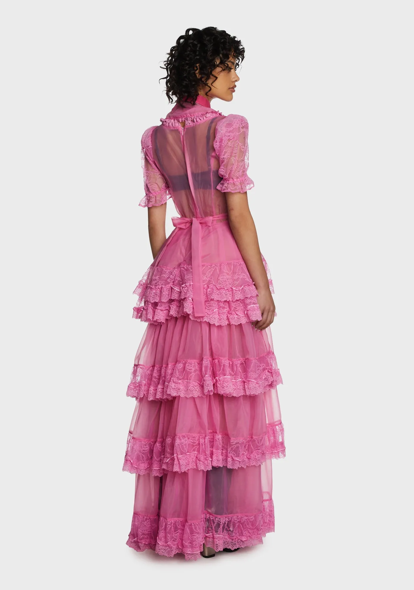 Pretty Imperfect Maxi Dress- Pink sold by Dolls Kill product image thumbnail 4