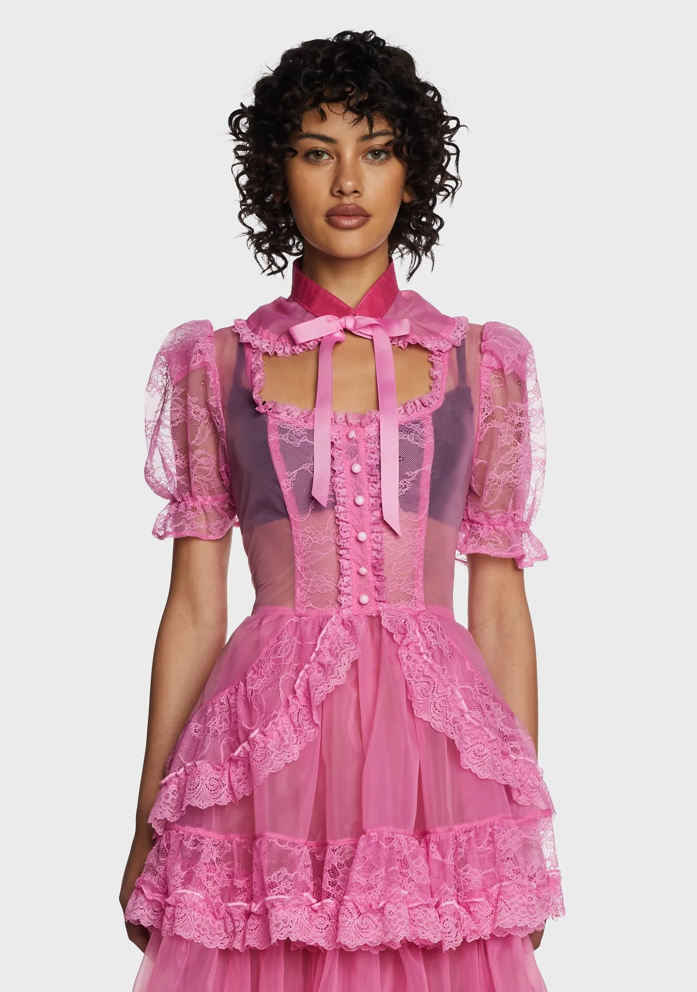 Pretty Imperfect Maxi Dress- Pink sold by Dolls Kill product image thumbnail 2