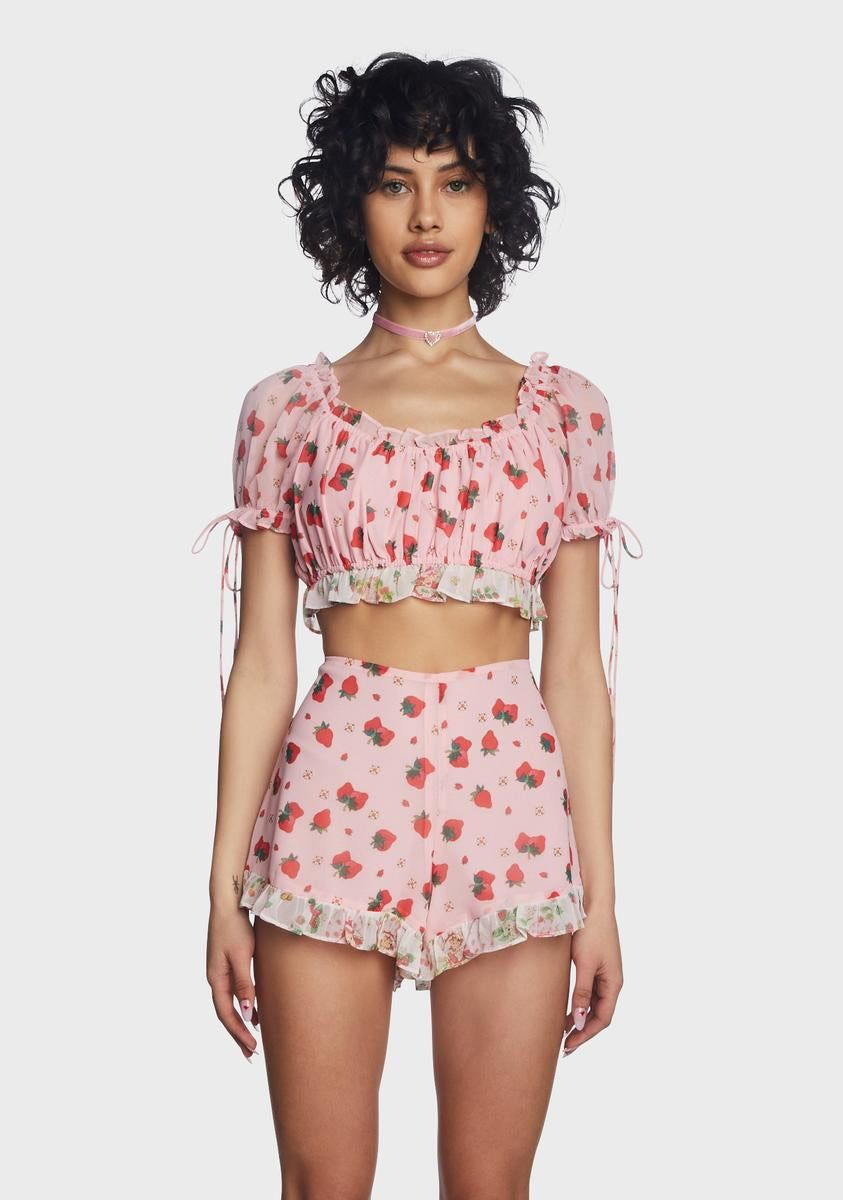 Meadow Greeting Shorts Set sold by Dolls Kill