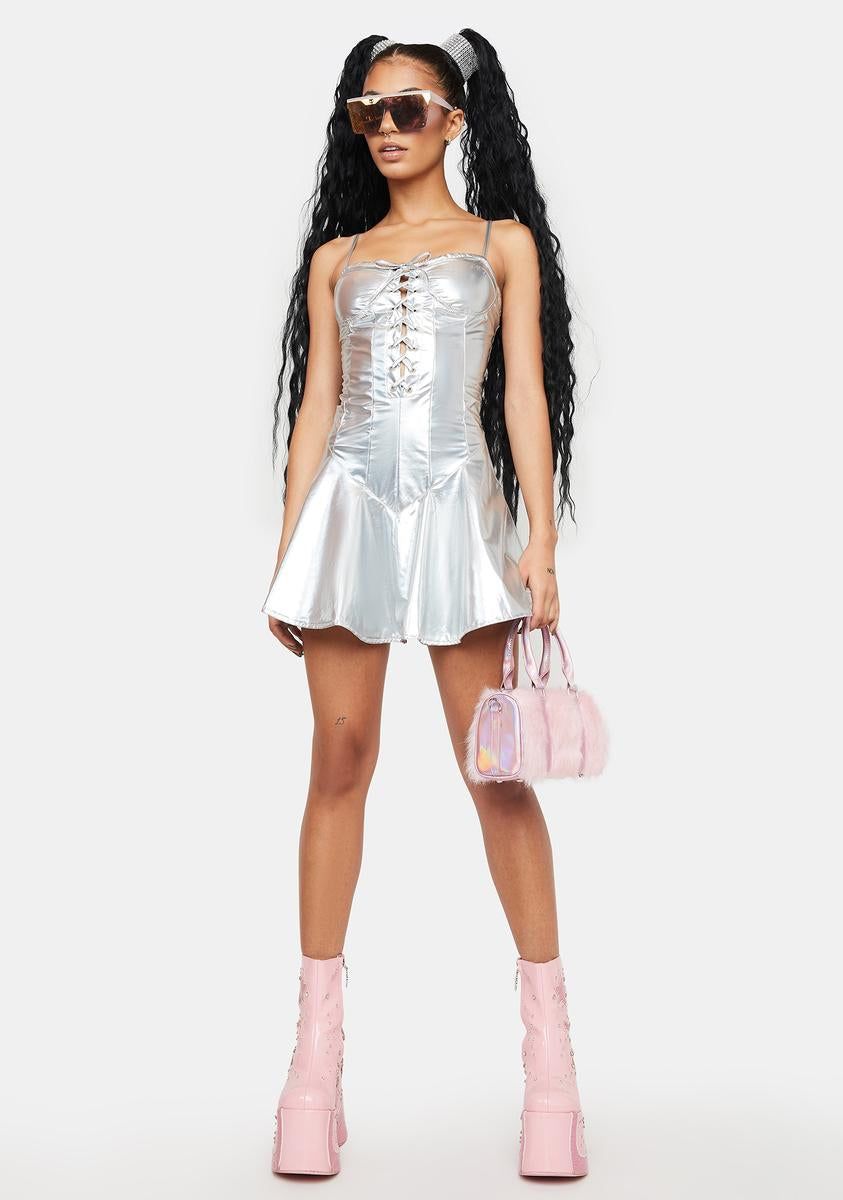 Steel Maximized Pleasure Mini Dress sold by Dolls Kill product image thumbnail 3