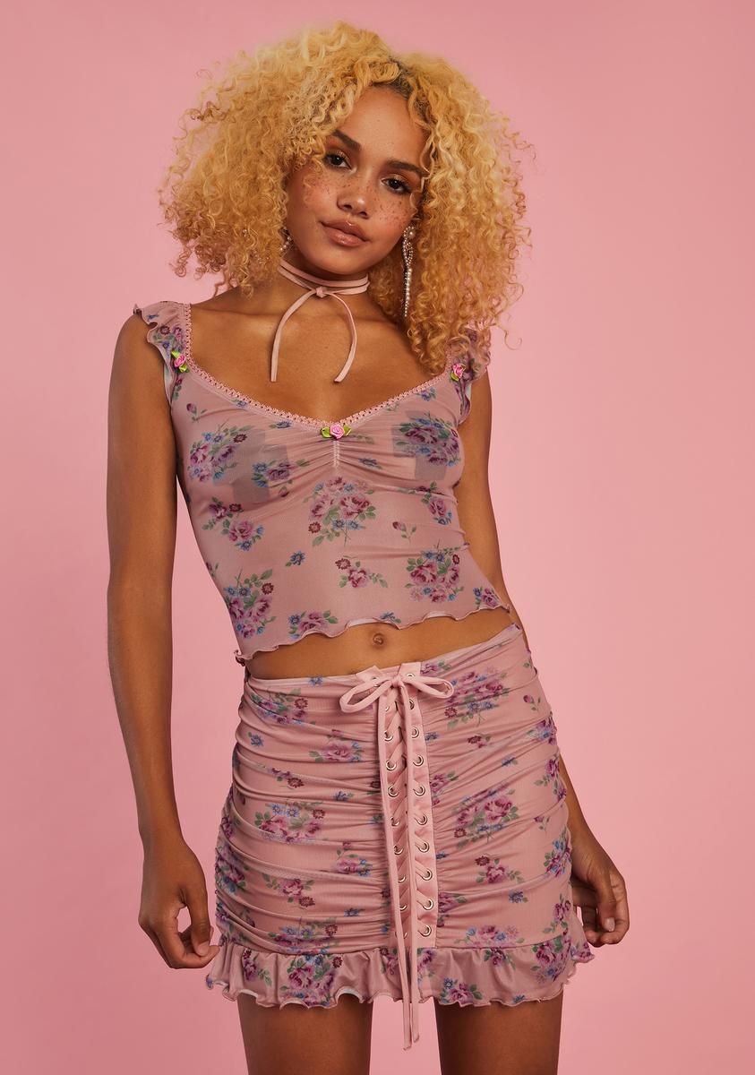 All A Dream Lace Up Skirt sold by Dolls Kill product image thumbnail 2