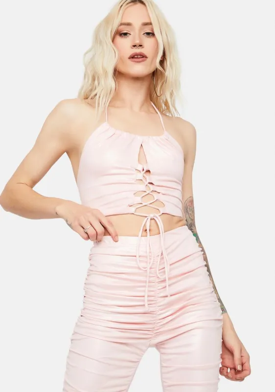 Sugar Sweet Victory Ruched Pants Set sold by Dolls Kill