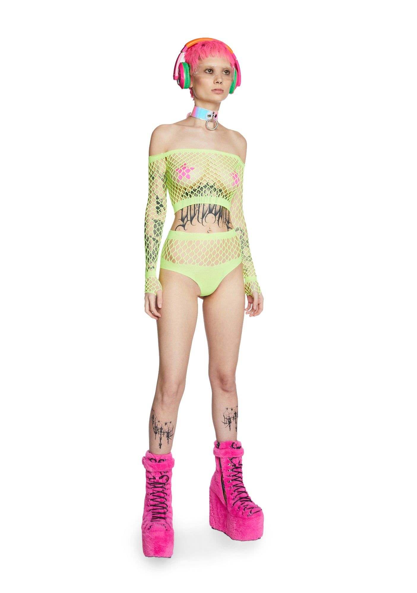 Funk Fuse Fishnet Set sold by Dolls Kill product image thumbnail 2