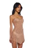 Champagne Spotlight Beaded Dress sold by Dolls Kill
