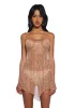 Champagne Spotlight Beaded Dress sold by Dolls Kill