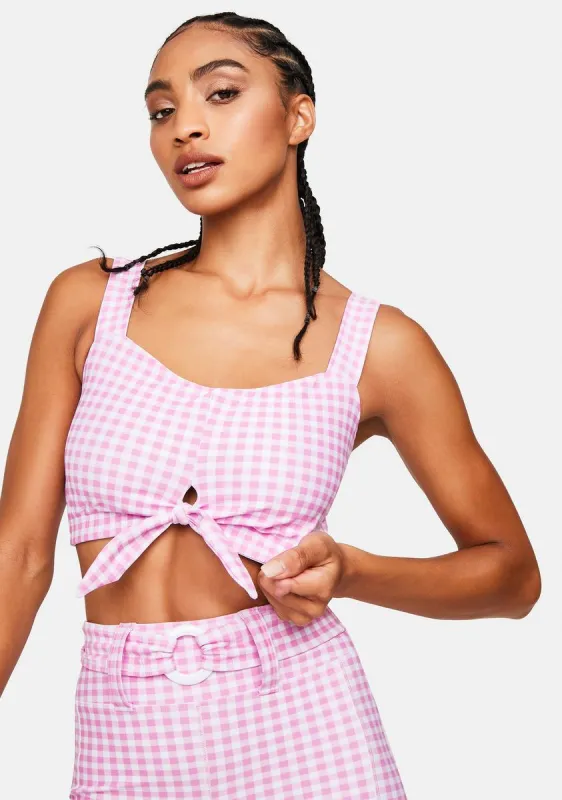 Gingham Pin Up Bra sold by Dolls Kill
