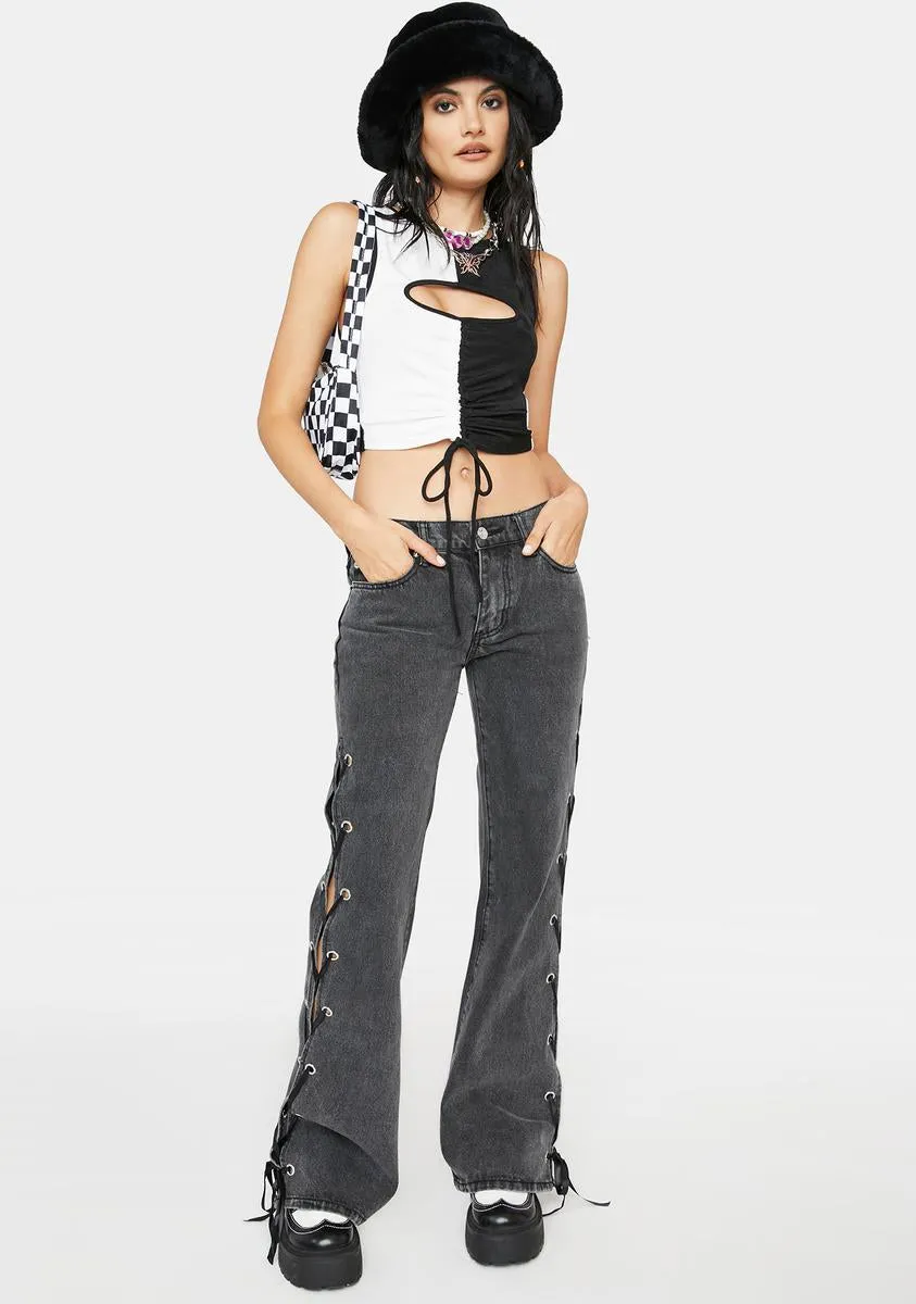 Nida Two-Tone Crop Tank sold by Dolls Kill product image thumbnail 4