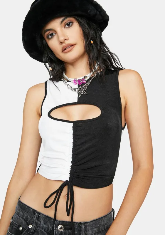 Nida Two-Tone Crop Tank sold by Dolls Kill