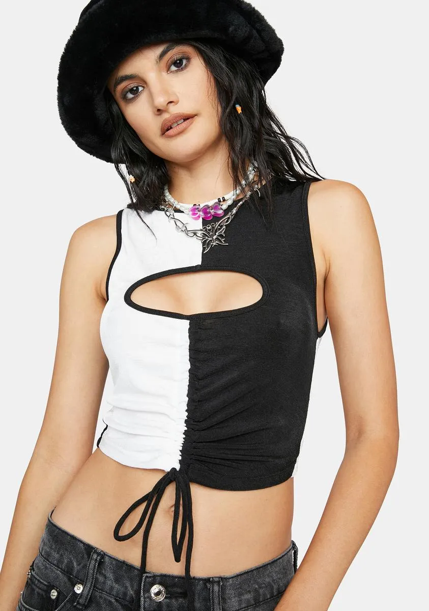 Nida Two-Tone Crop Tank sold by Dolls Kill