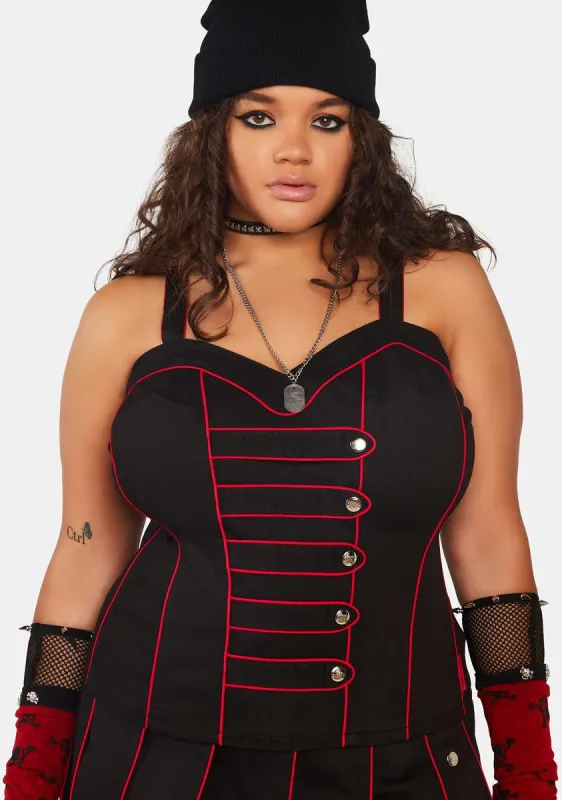 Plus Band Corset Top sold by Dolls Kill