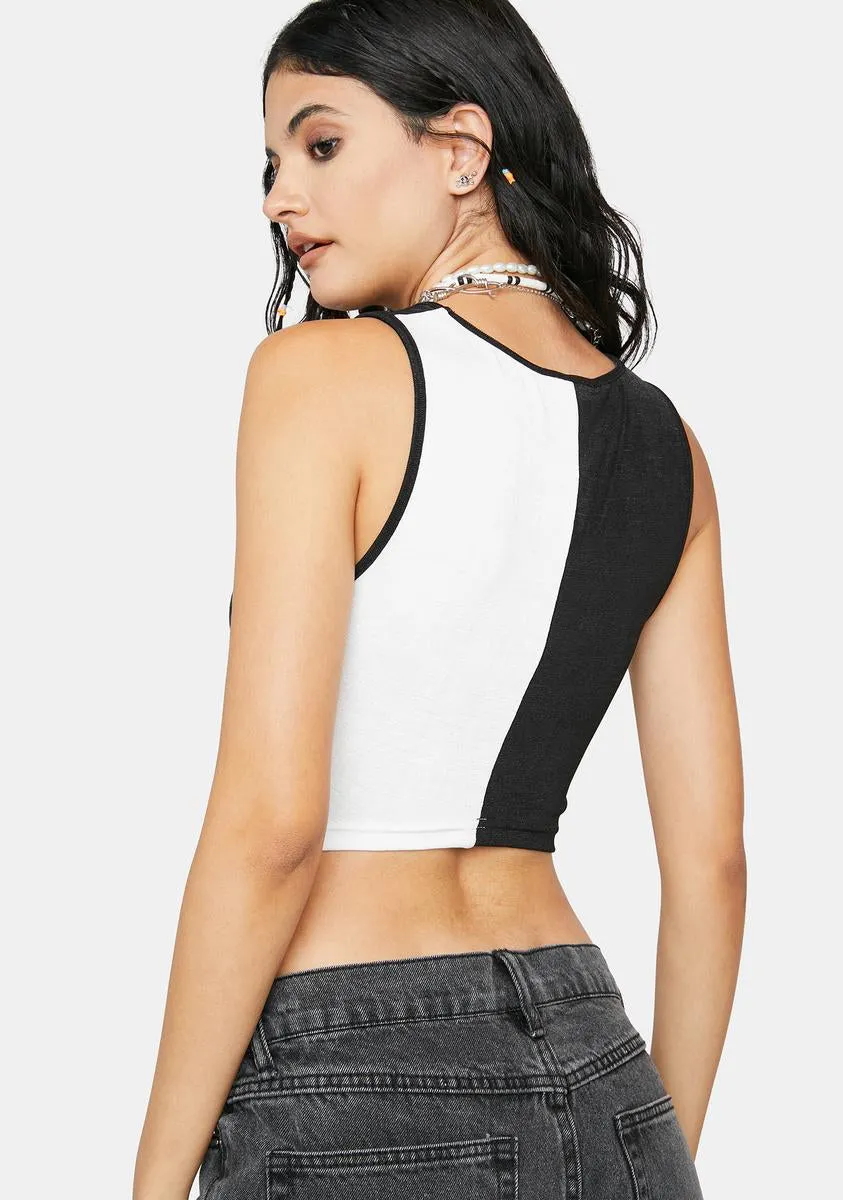 Nida Two-Tone Crop Tank sold by Dolls Kill product image thumbnail 3