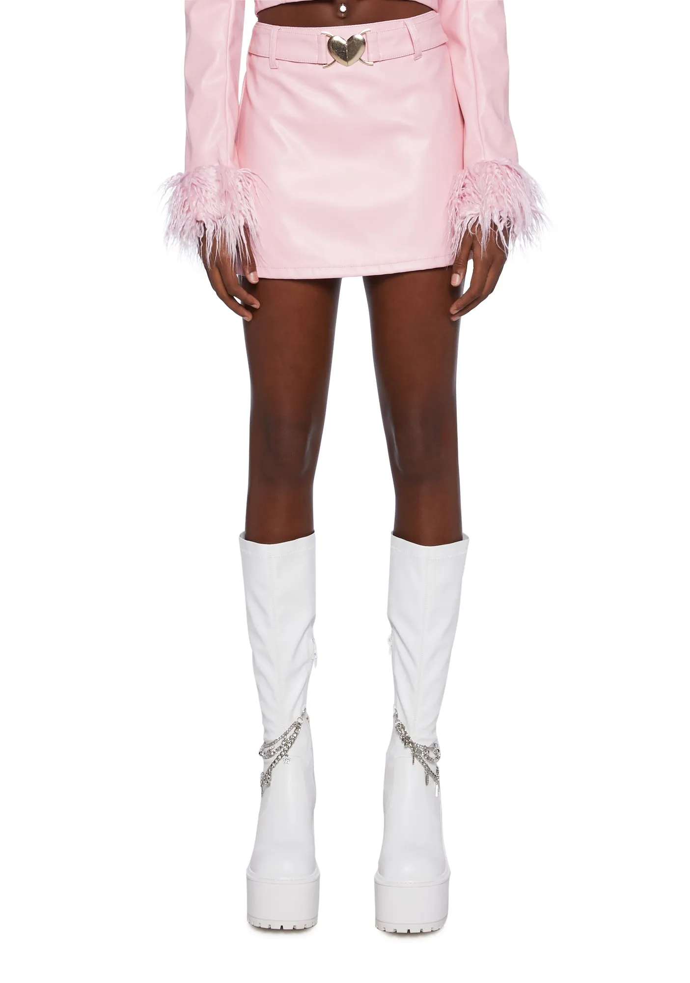 Make 'Em Pay Mini Skirt sold by Dolls Kill