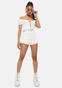 Come My Way Tie Front Crop Top sold by Dolls Kill