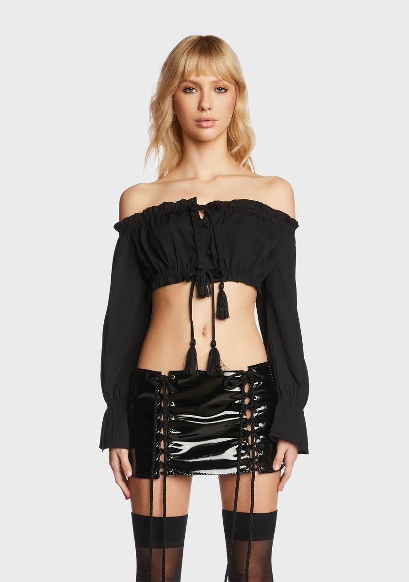 Chic Nights Off The Shoulder Top sold by Dolls Kill
