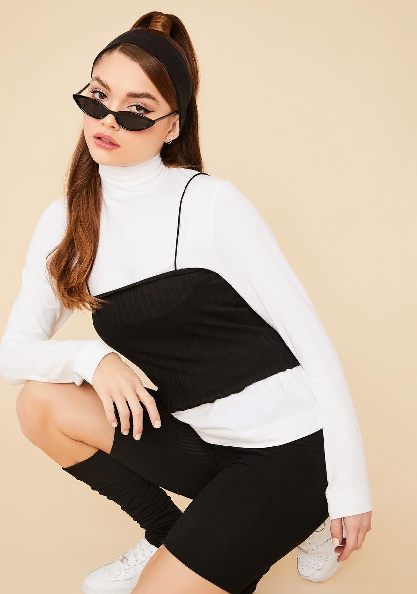 Noir Been Scamming Ribbed Crop Top sold by Dolls Kill