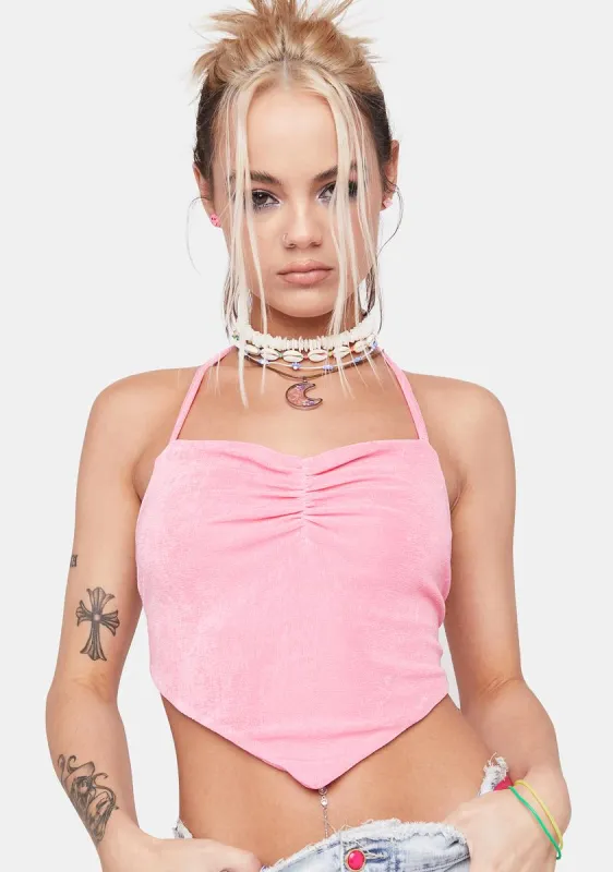 Sweet Spring Break Forever Halter Top sold by Dolls Kill