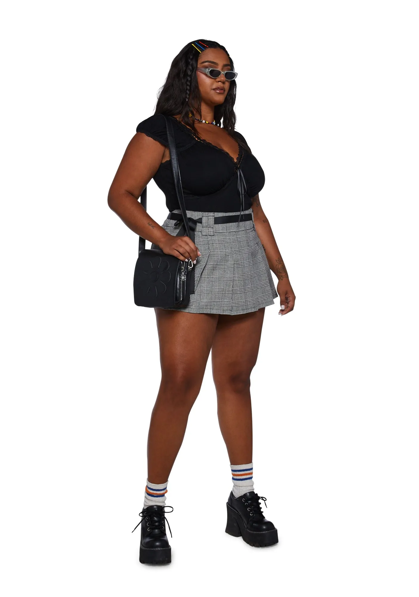 Plus You're Invited Pleated Mini Skirt sold by Dolls Kill product image thumbnail 2