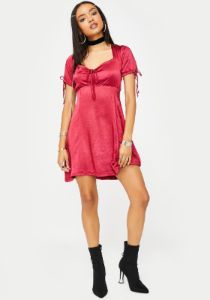 Cherry Guenette Satin Dress sold by Dolls Kill